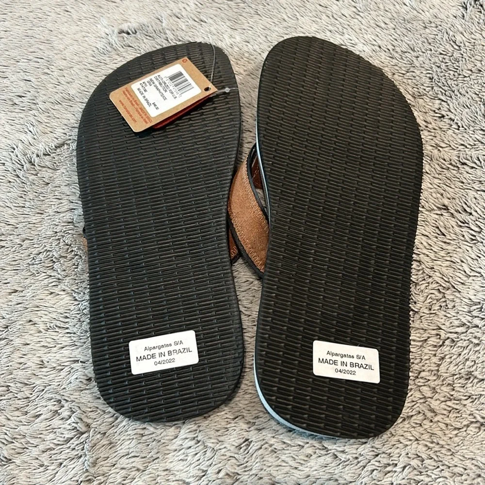 Havaianas Men's Graphite Gray Flip Flops size 9/10 made in Brazil